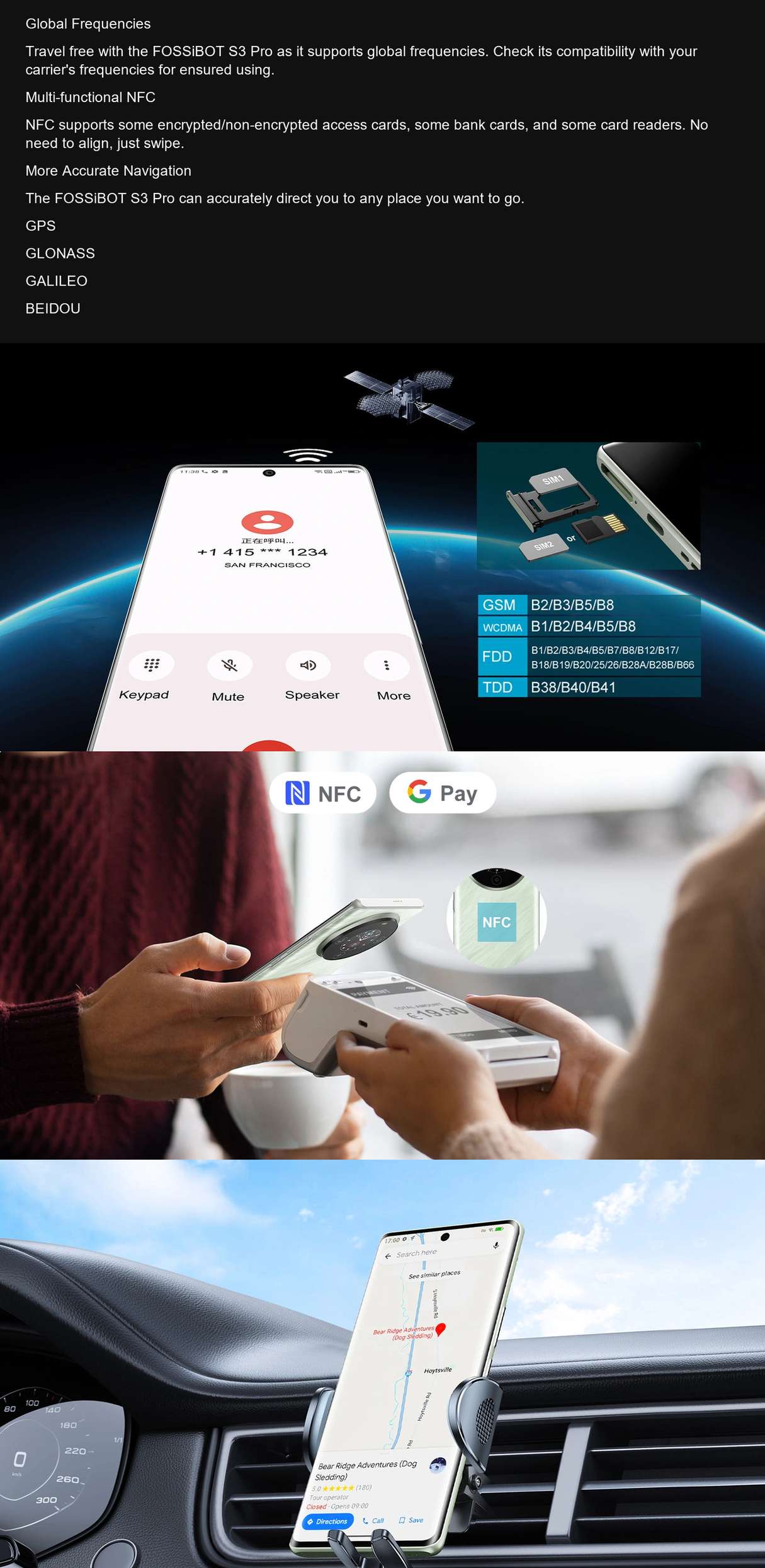 FOSSiBOT S3 Pro Global Frequencies