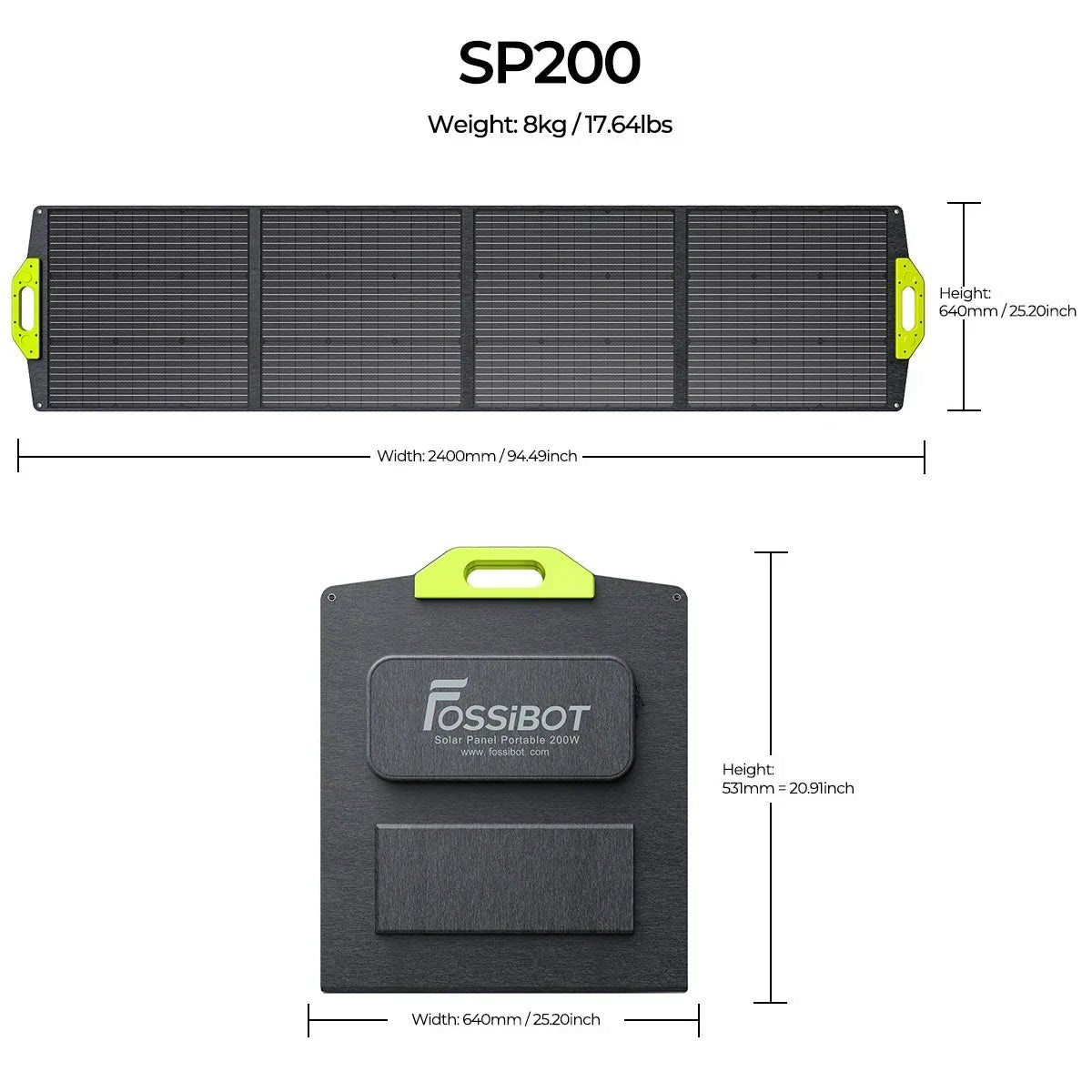 FOSSiBOT SP200 specification diagram