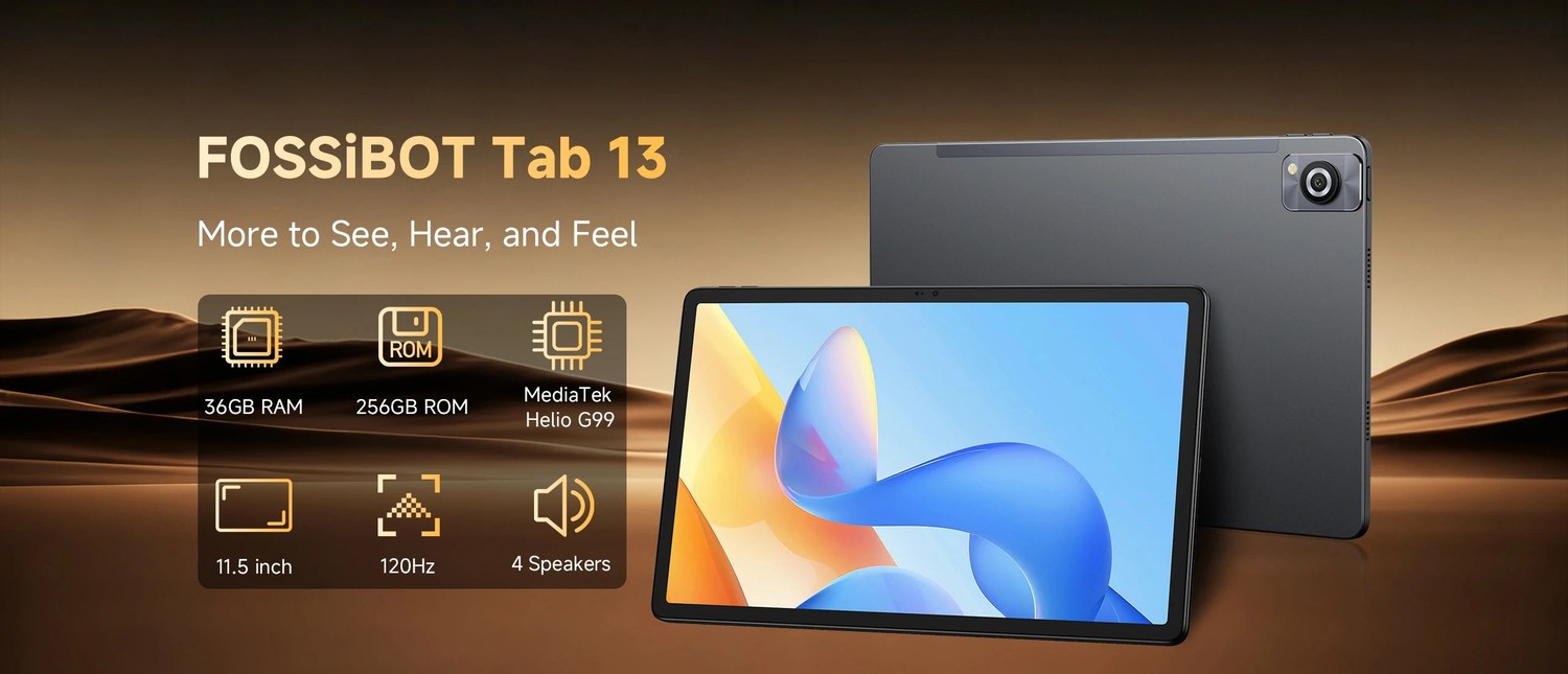 FOSSiBOT Tab 13 product features and detail view 1