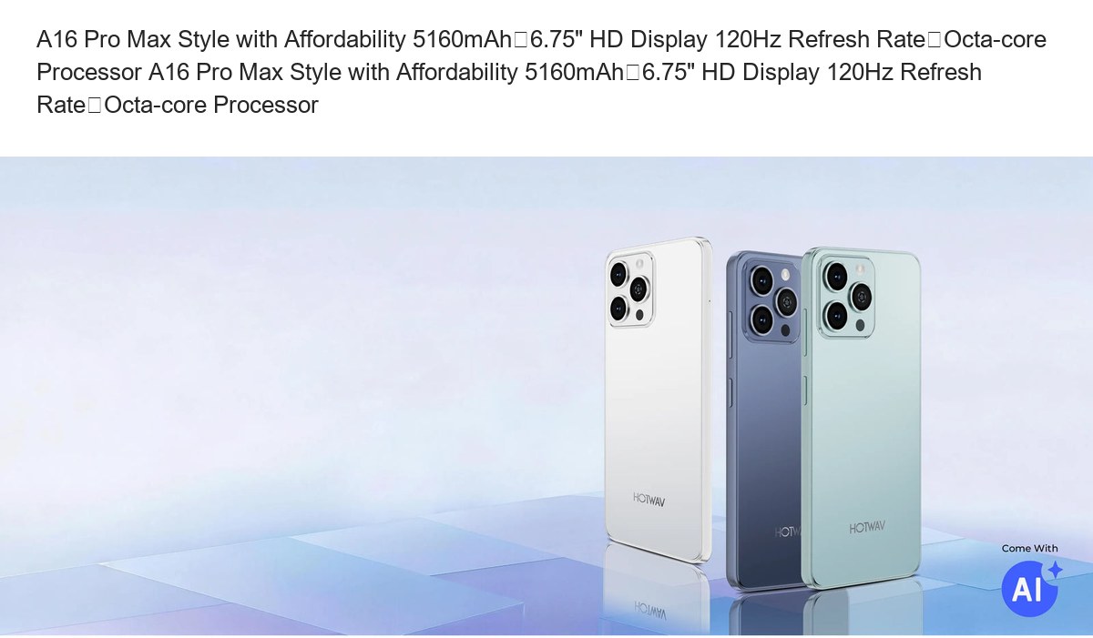 HOTWAV A16 Pro Max smartphones feature illustration 1