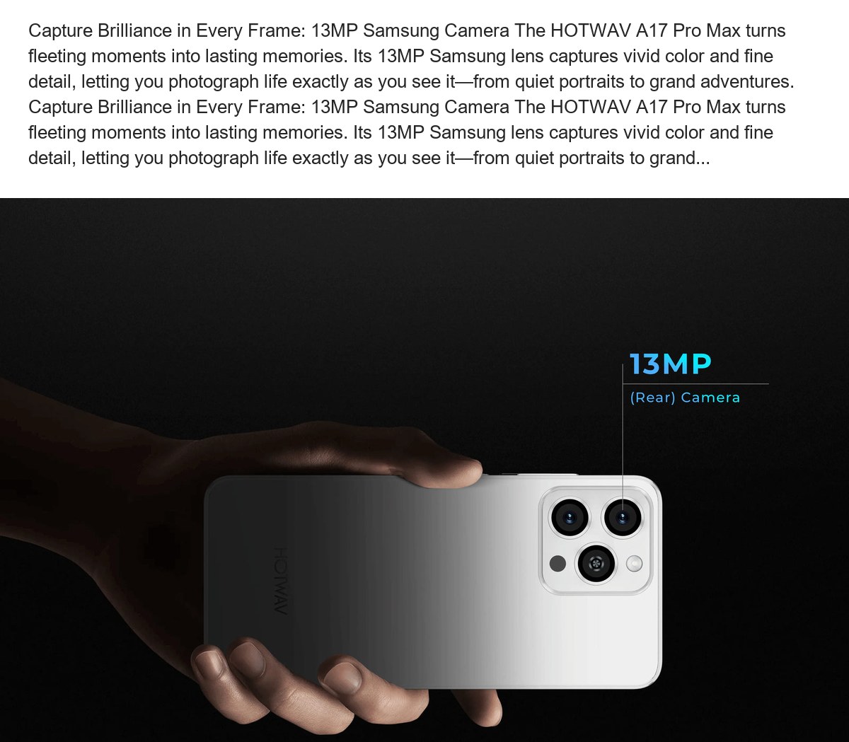 HOTWAV A16 Pro Max smartphones feature illustration 13