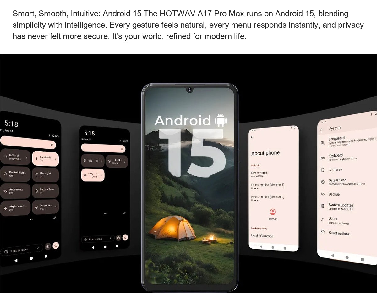 The New Speed Frontier: Wi-Fi 6 Step into a faster future with the HOTWAV A17 Pro Max's Wi-Fi 6 technology. Enjoy higher speeds, s - view 32