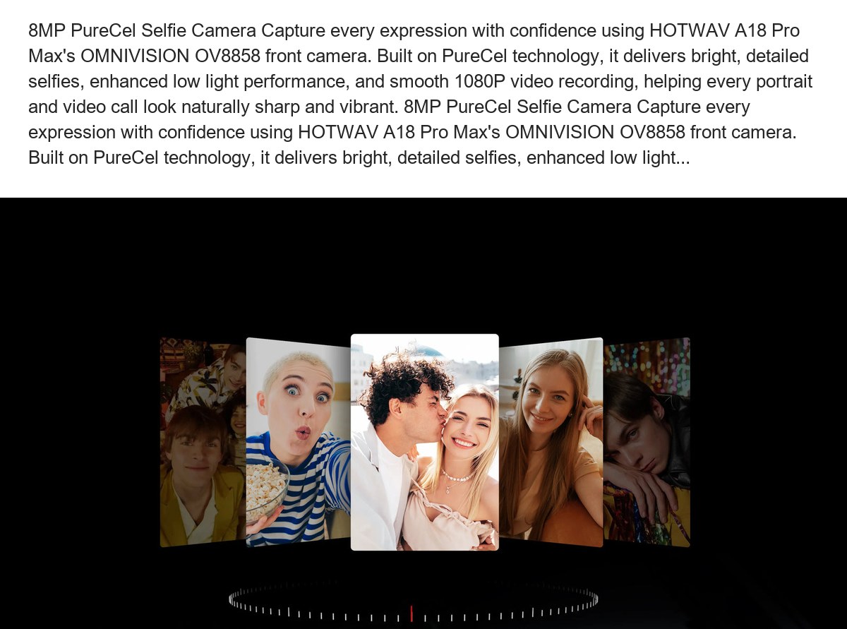 Brilliant Detail in Every Shot: 48MP Samsung Rear Camera Powered by the Samsung ISOCELL GM1 image sensor, HOTWAV A18 Pro Max captu - view 36