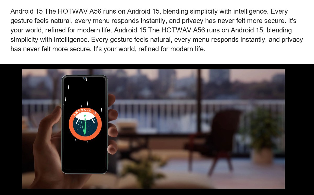 HOTWAV A56 smartphones feature illustration 22