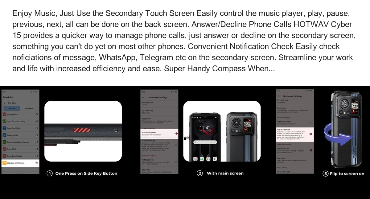 Enjoy Music, Just Use the Secondary Touch Screen Easily control the music player, play, pause, previous, next, all can be done on - view 42