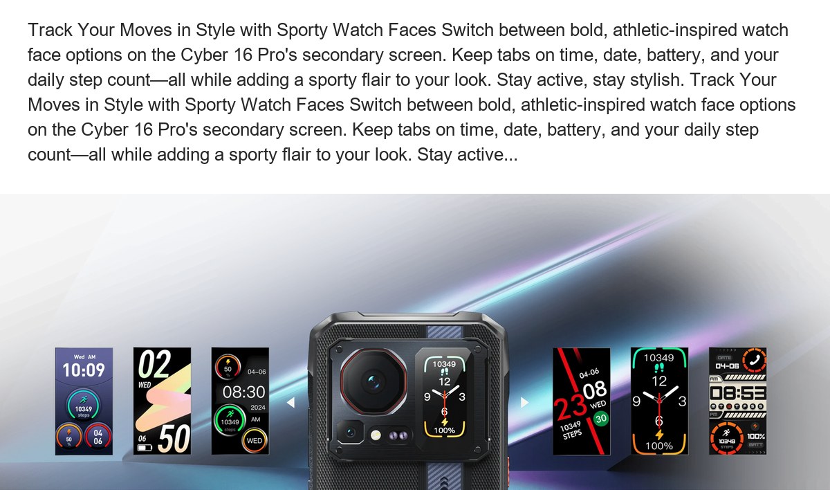 Cyber 16 Pro Power up Your Adventure 108MP+32MP+24MP(Nightvision)丨Dual Touch Screens Thin(12.8mm), Lightweight(300g)丨6.6" 2K-Class - view 21