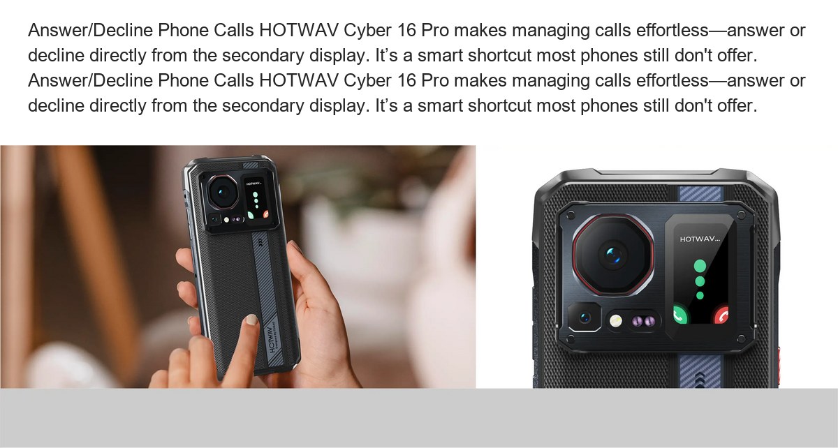 Cyber 16 Pro Power up Your Adventure 108MP+32MP+24MP(Nightvision)丨Dual Touch Screens Thin(12.8mm), Lightweight(300g)丨6.6" 2K-Class - view 24