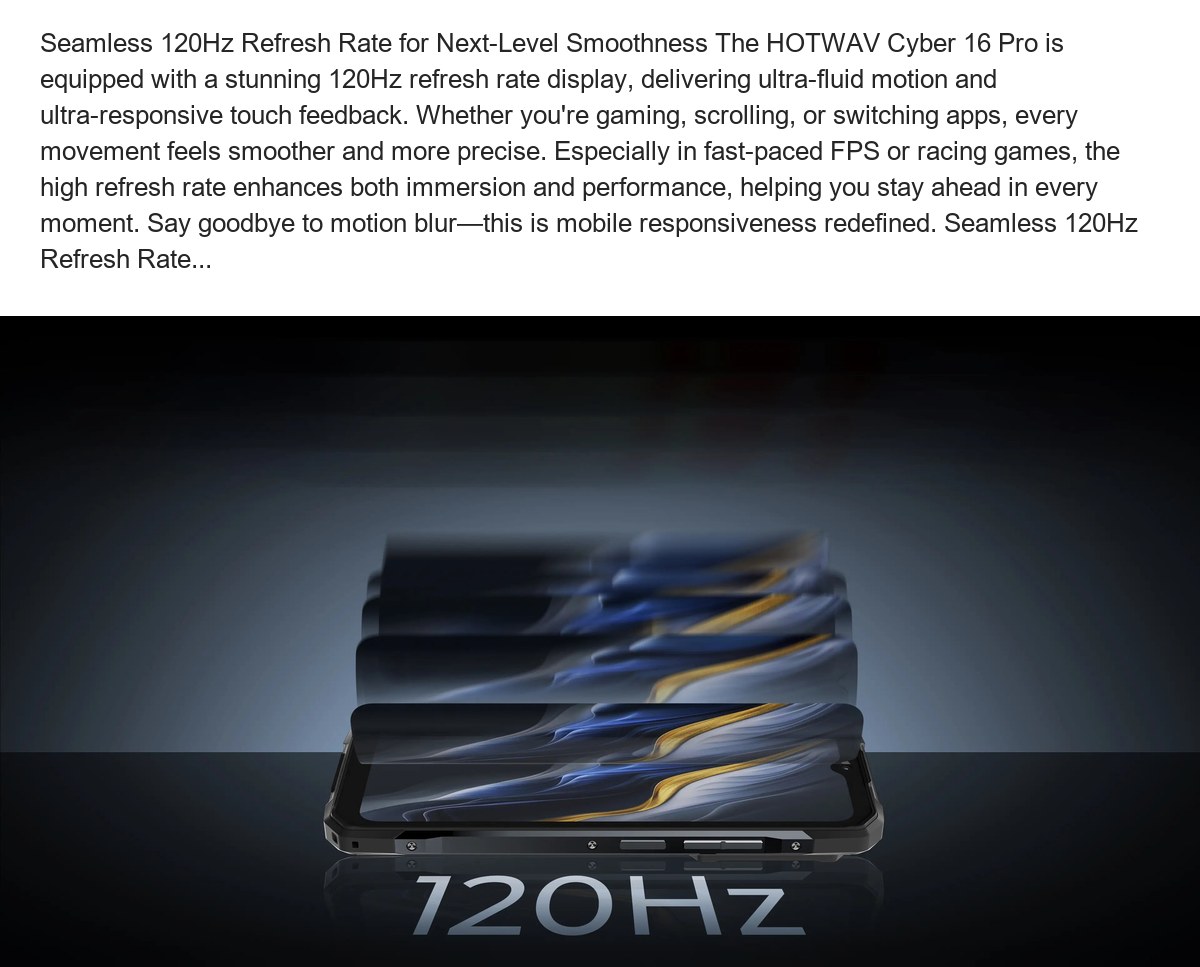Immersive 6.6" 2K-Class Display with Ultra-Smooth Visuals To fully unleash the power of its 120Hz refresh rate, the Cyber 16 Pro f - view 29