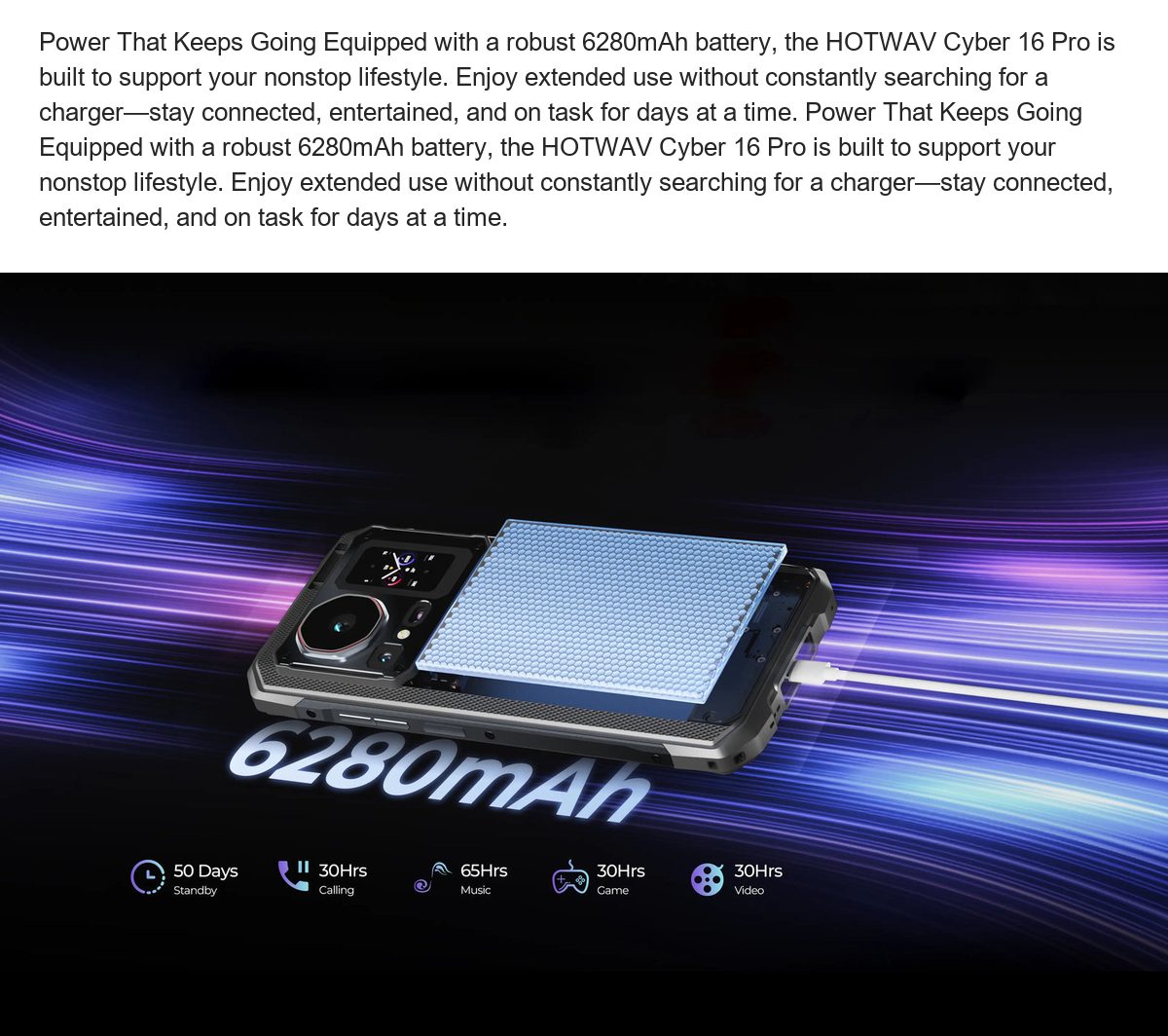 IP68&IP69K, MIL-STD-810 Built for the toughest conditions, the Cyber 16 Pro is rated IP68 and IP69K, offering top-tier protection - view 62