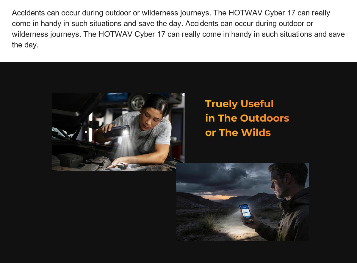 Accidents can occur during outdoor or wilderness journeys. The HOTWAV Cyber 17 can really come in handy in such situations and sav - view 23
