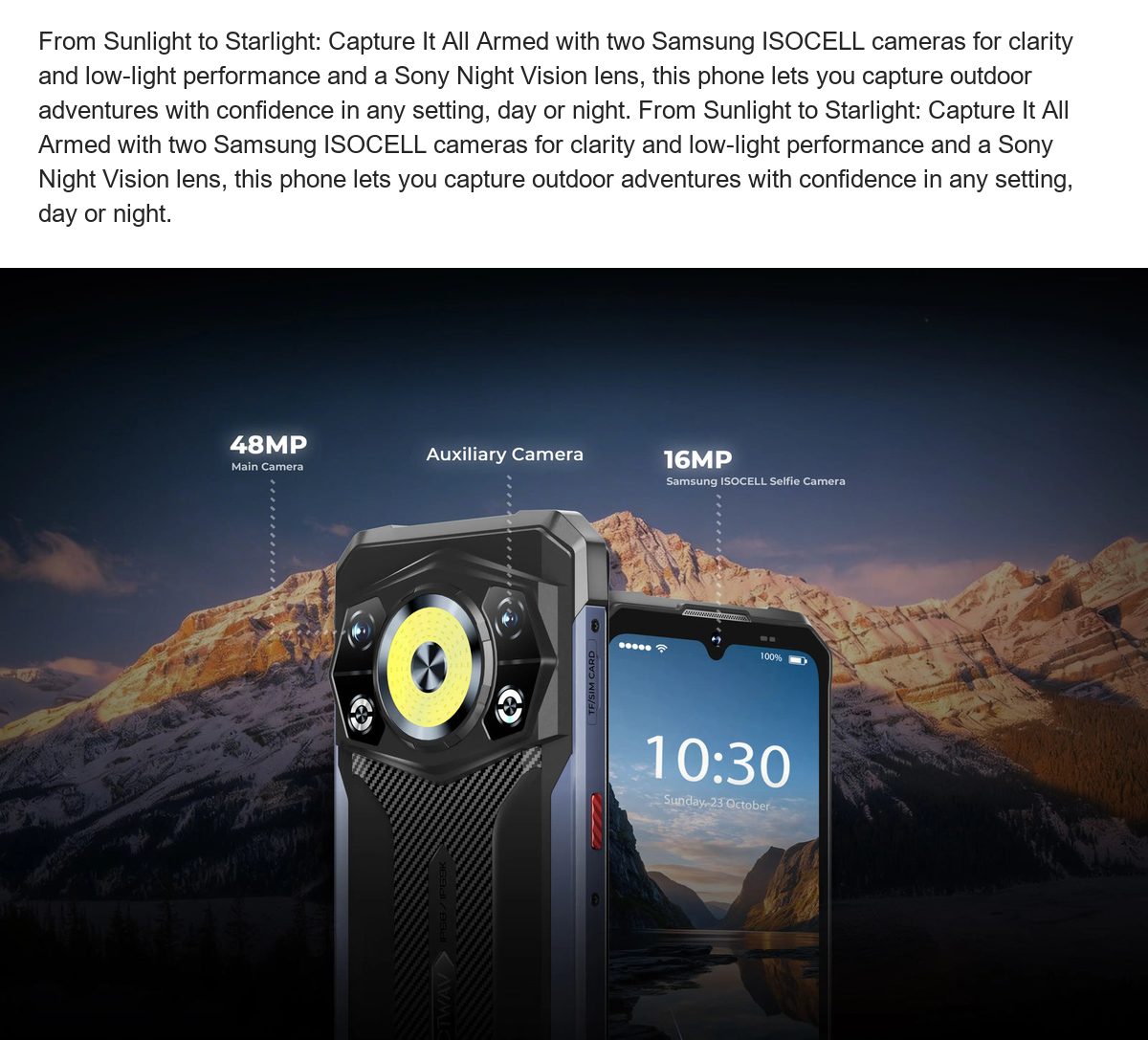 From Sunlight to Starlight: Capture It All Armed with two Samsung ISOCELL cameras for clarity and low-light performance and a Sony - view 45