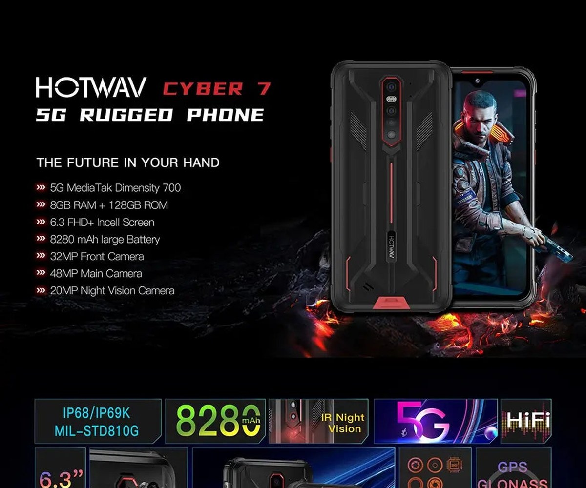 HOTWAV Cyber 7 rugged phones feature illustration 1