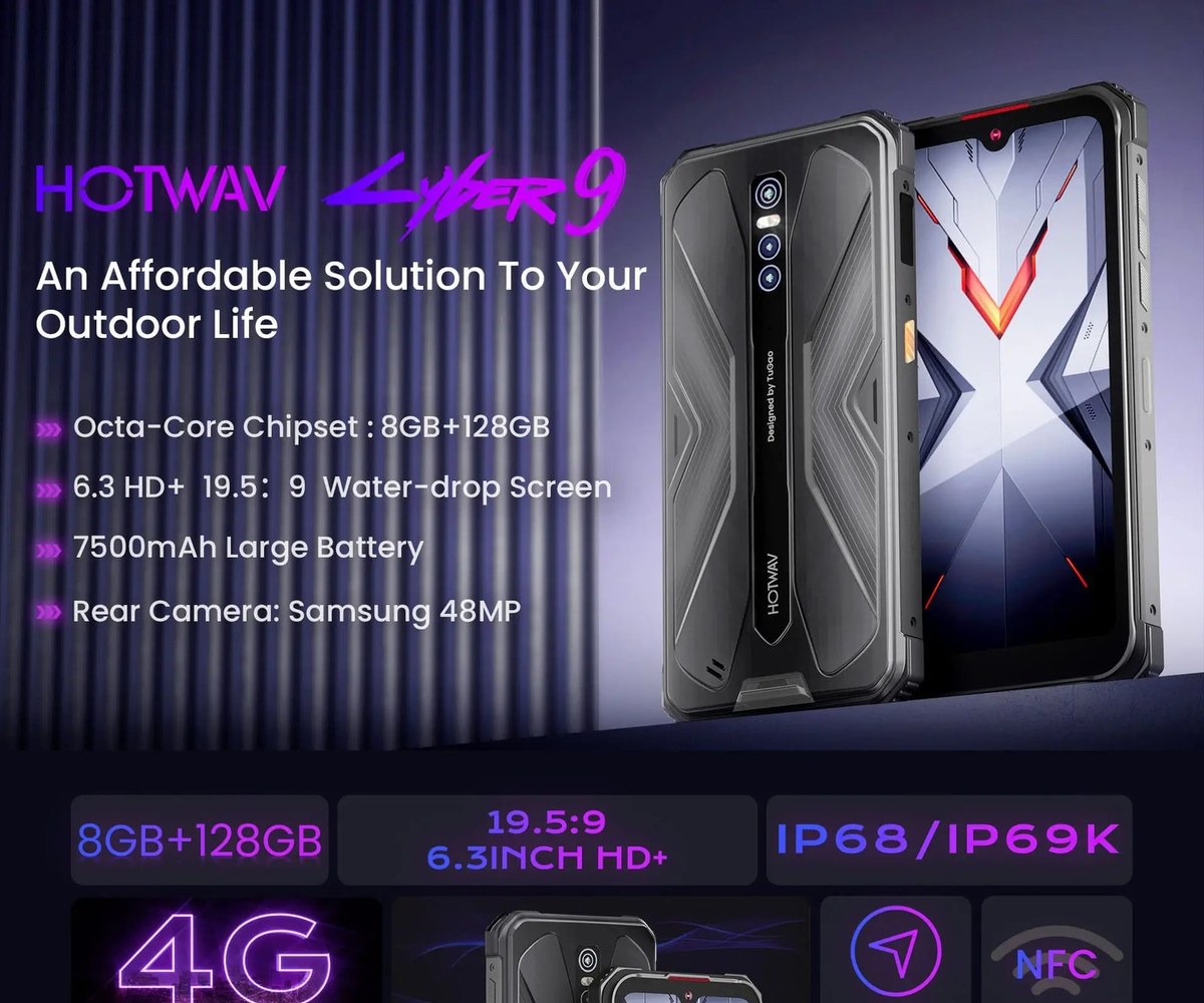 HOTWAV Cyber 9 Pro rugged phones feature illustration 1