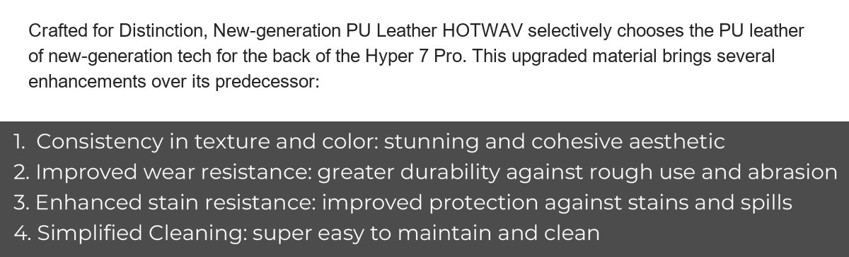Crafted for Distinction, New-generation PU Leather HOTWAV selectively chooses the PU leather of new-generation tech for the back o - view 17