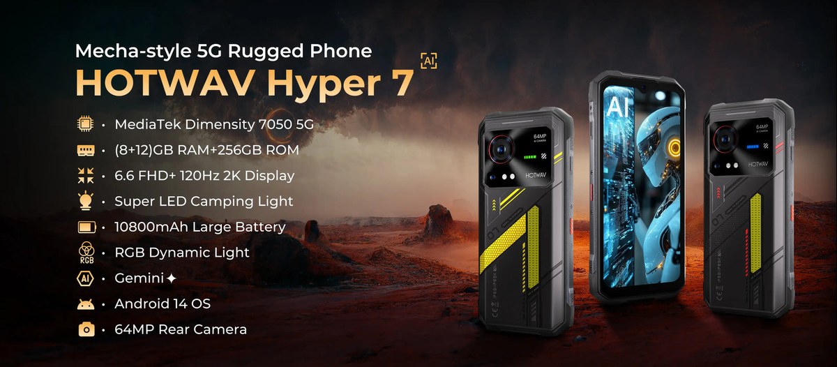 HOTWAV Hyper 7 rugged phones feature illustration 1