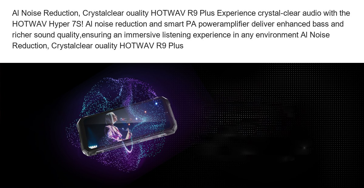 Al Noise Reduction, Crystalclear ouality HOTWAV R9 Plus Experience crystal-clear audio with the HOTWAV Hyper 7S! Al noise reductio - view 63