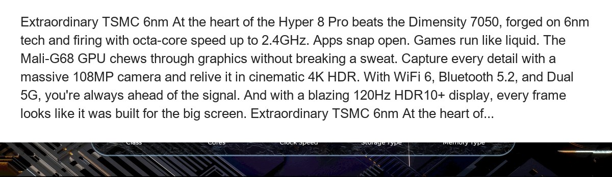 Armor-Inspired Tech Design, Built to Stand Out This design of the HOTWAV Hyper 8 Pro draws from the strength of armor to create an - view 30