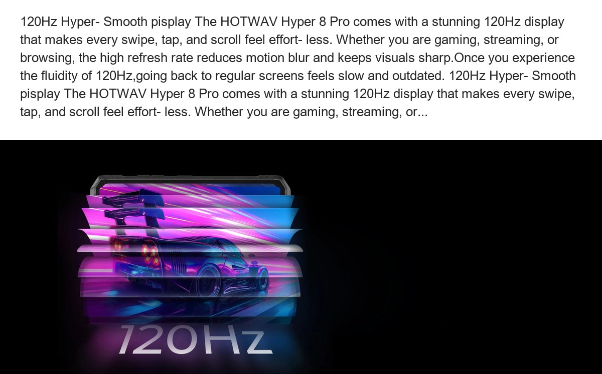 12000mAh Mega Battery: A Marathon Player The HOTWAV Hyper 8 Pro is equipped with a 12,000mAh battery engineered for those who dema - view 51