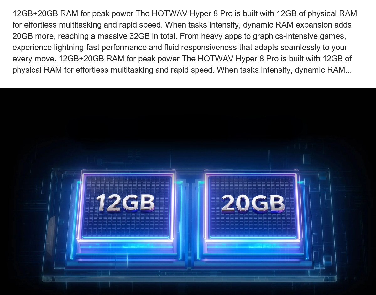 12000mAh Mega Battery: A Marathon Player The HOTWAV Hyper 8 Pro is equipped with a 12,000mAh battery engineered for those who dema - view 53