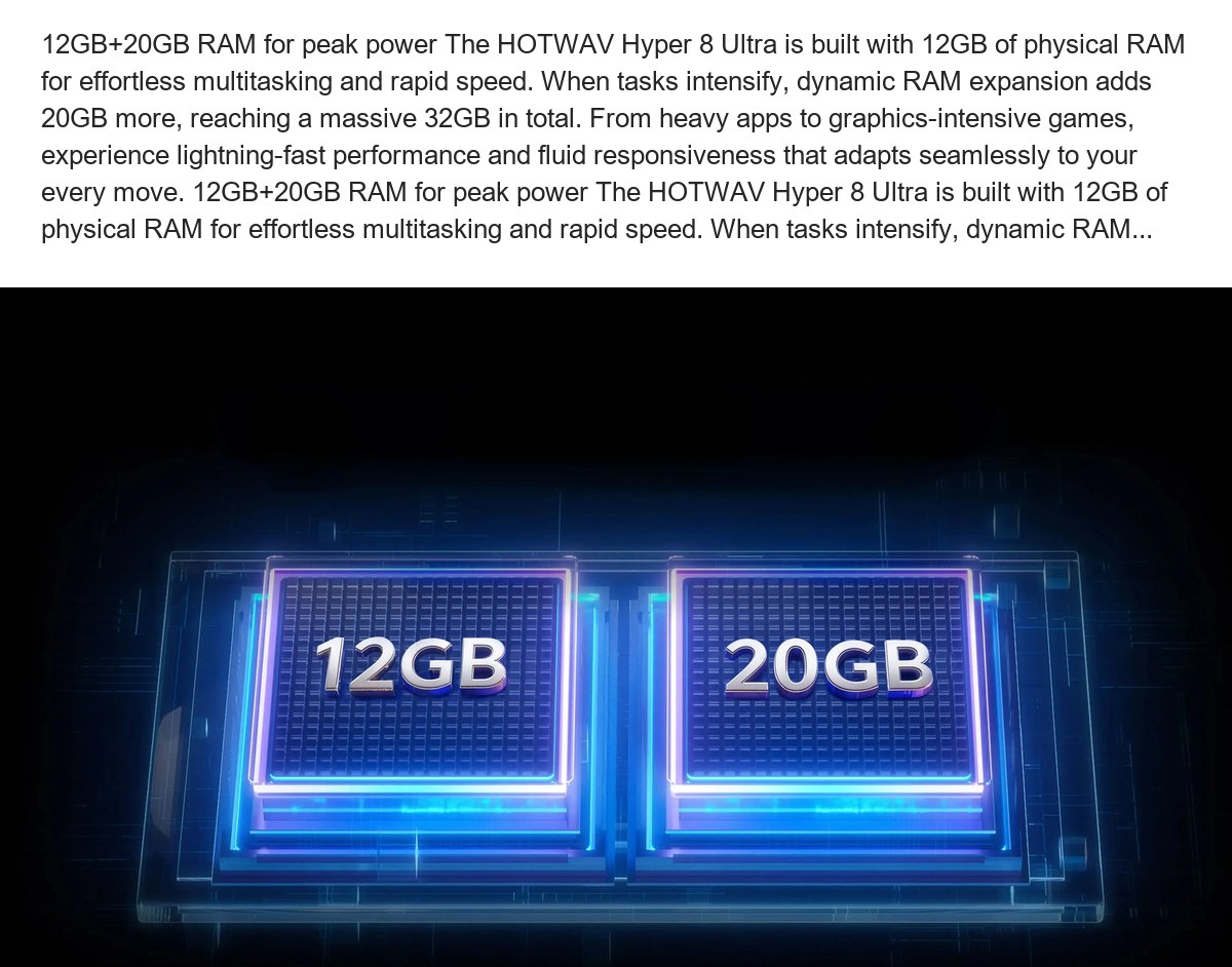 12000mAh Mega Battery: A Marathon Player The HOTWAV Hyper 8 Ultra is equipped with a 12,000mAh battery engineered for those who de - view 57