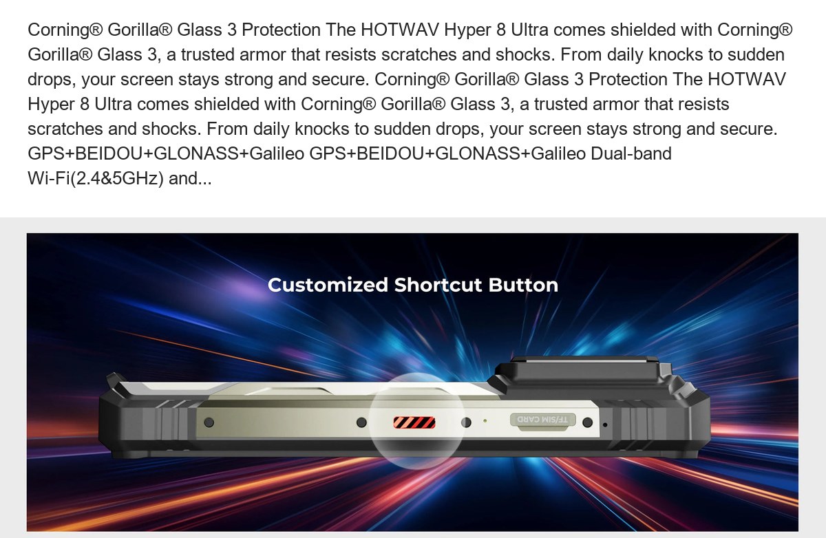 HOTWAV Hyper 8 Ultra rugged phones feature illustration 85