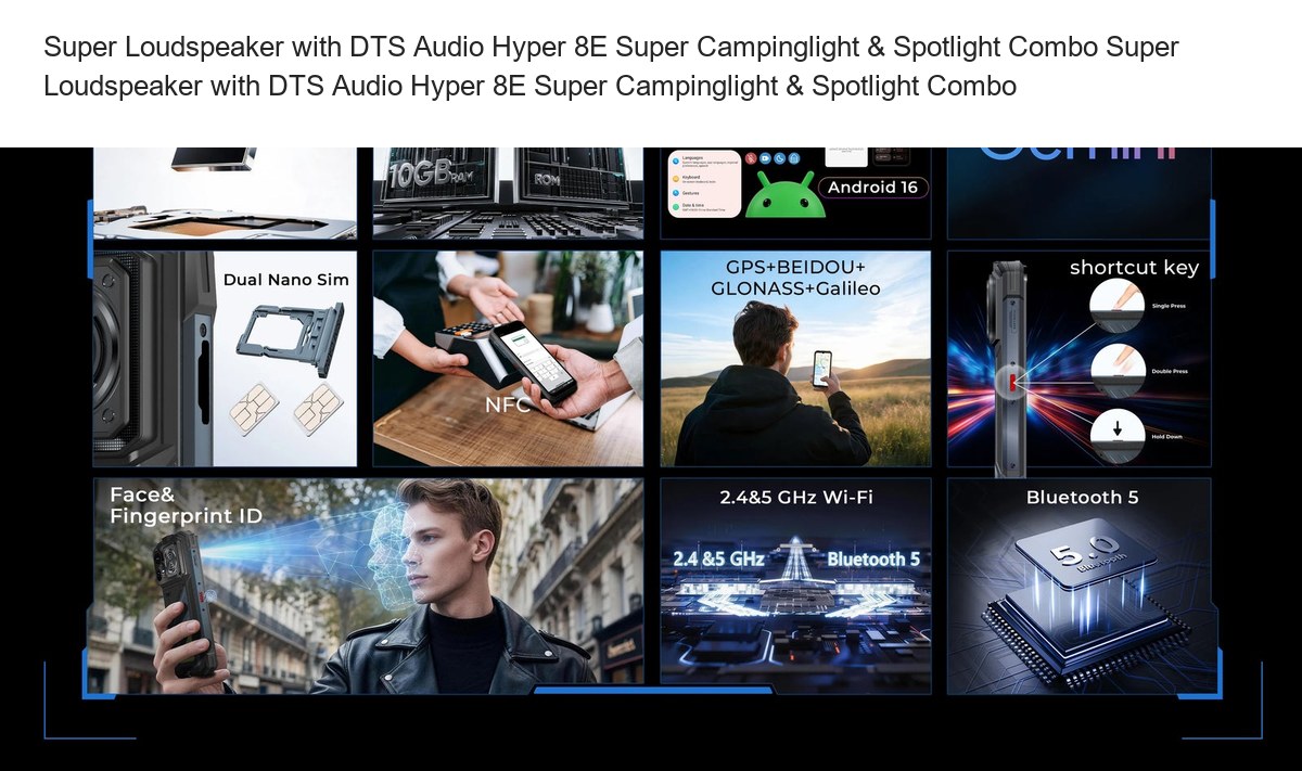 Super Loudspeaker with DTS Audio Hyper 8E Super Campinglight & Spotlight Combo Super Loudspeaker with DTS Audio Hyper 8E Super Cam - view 3
