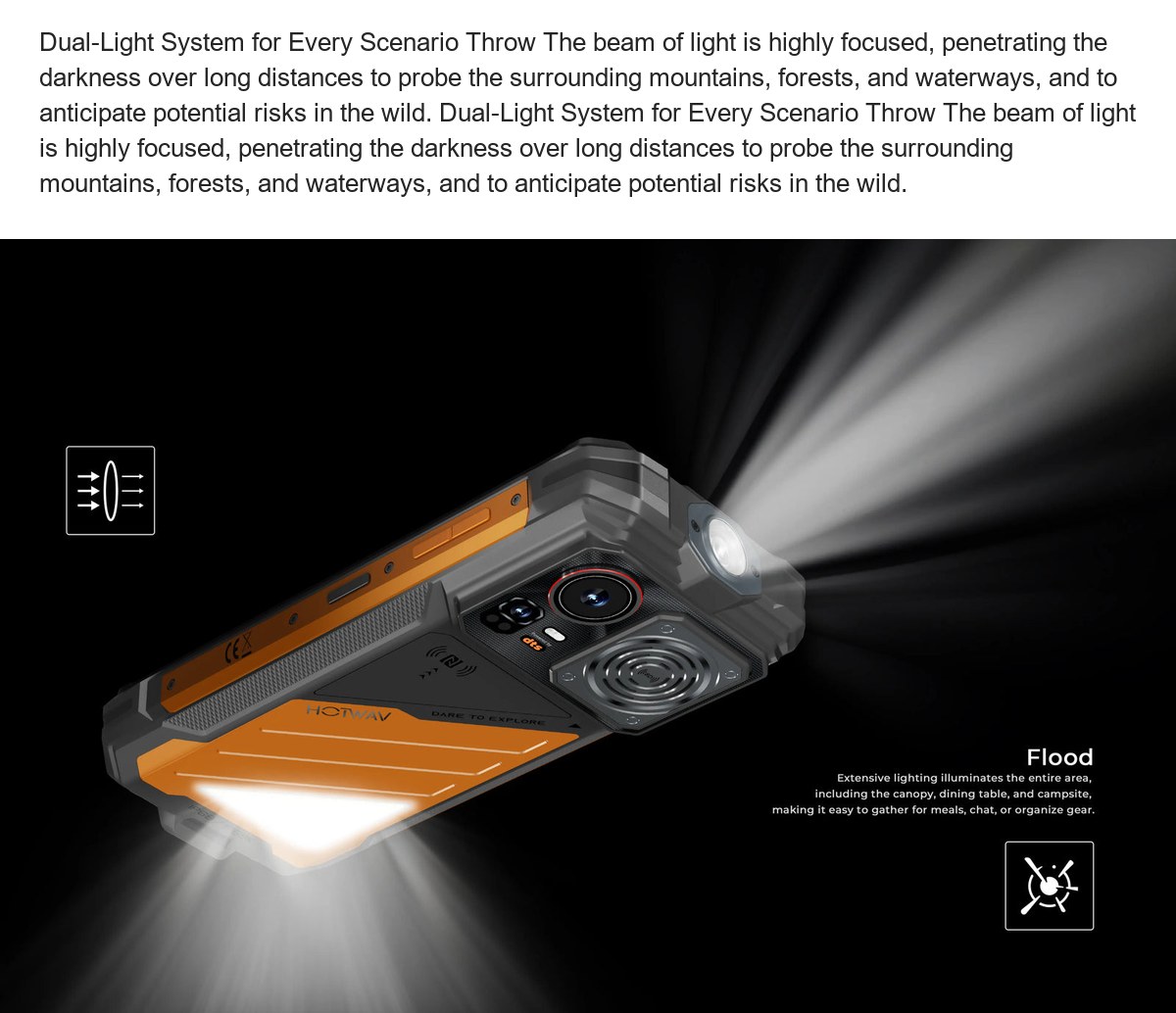 Dual-Light System for Every Scenario Throw The beam of light is highly focused, penetrating the darkness over long distances to pr - view 9