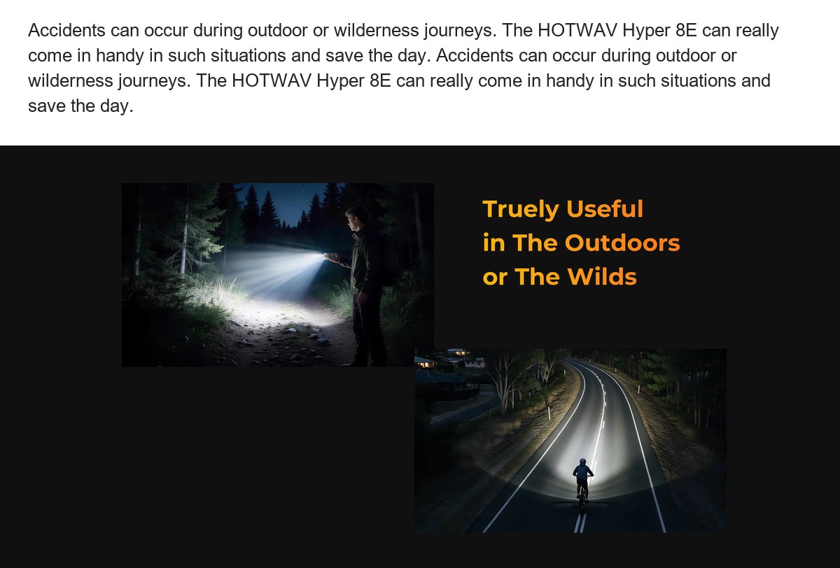 Dual-Light System for Every Scenario Throw The beam of light is highly focused, penetrating the darkness over long distances to pr - view 12