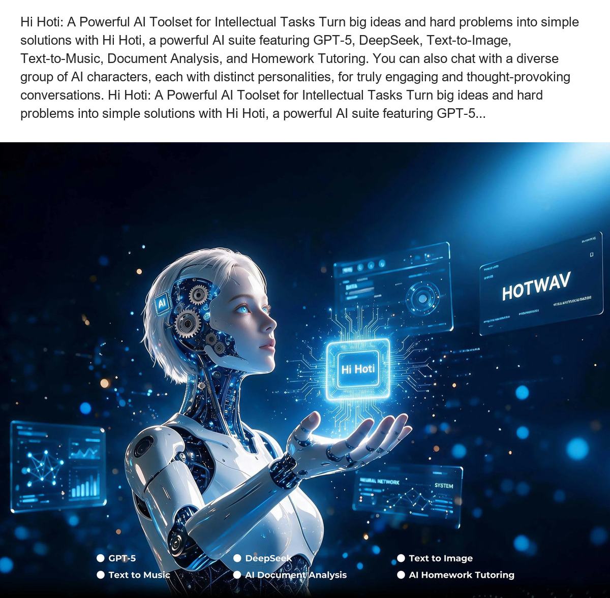 Introducing Hi Hoti And HT PhotoX: HOTWAV's two powerful Proprietary Powerful AI Toolsets for taking your life and tech experience - view 21