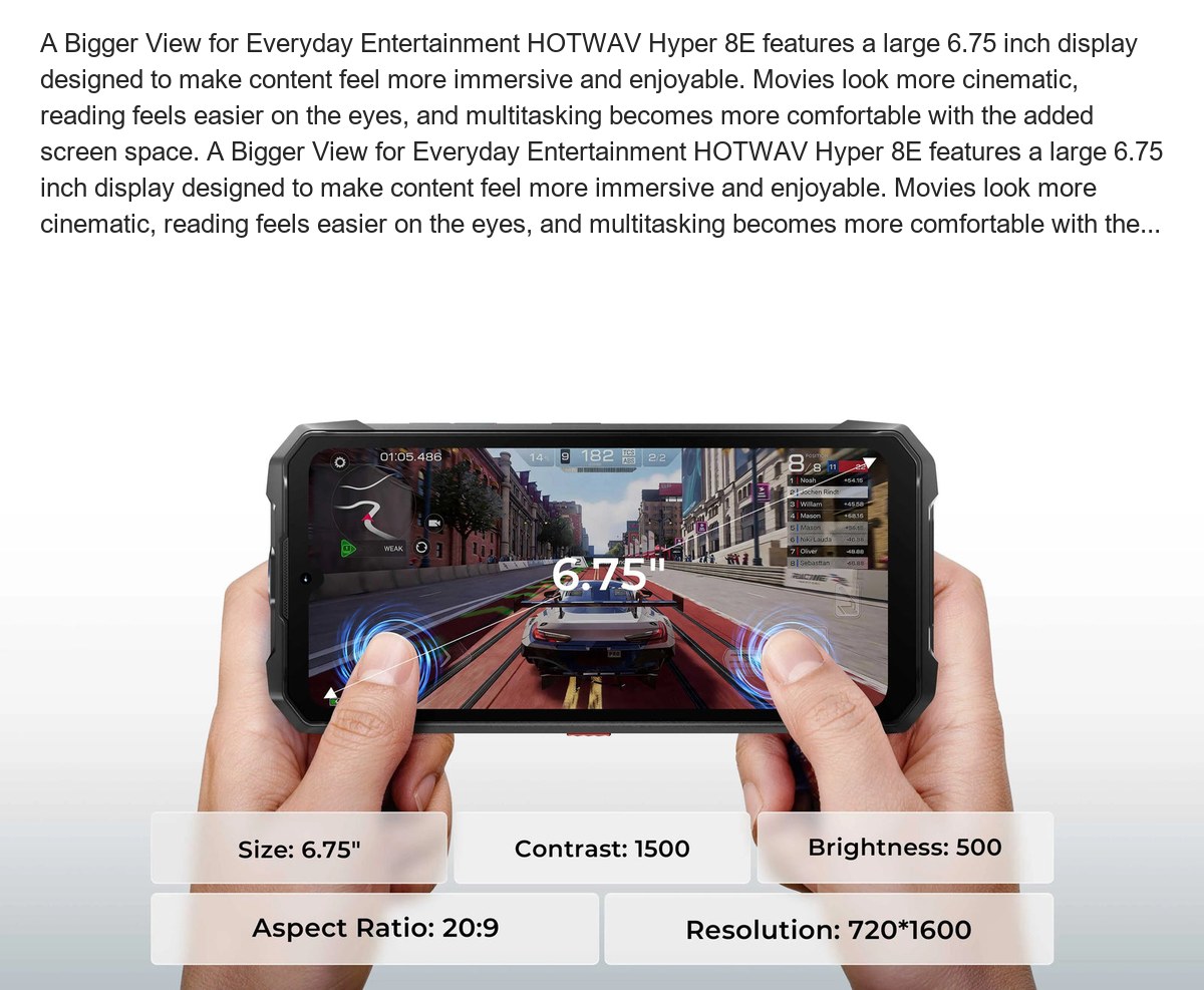 HOTWAV Hyper 8E rugged phones feature illustration 34