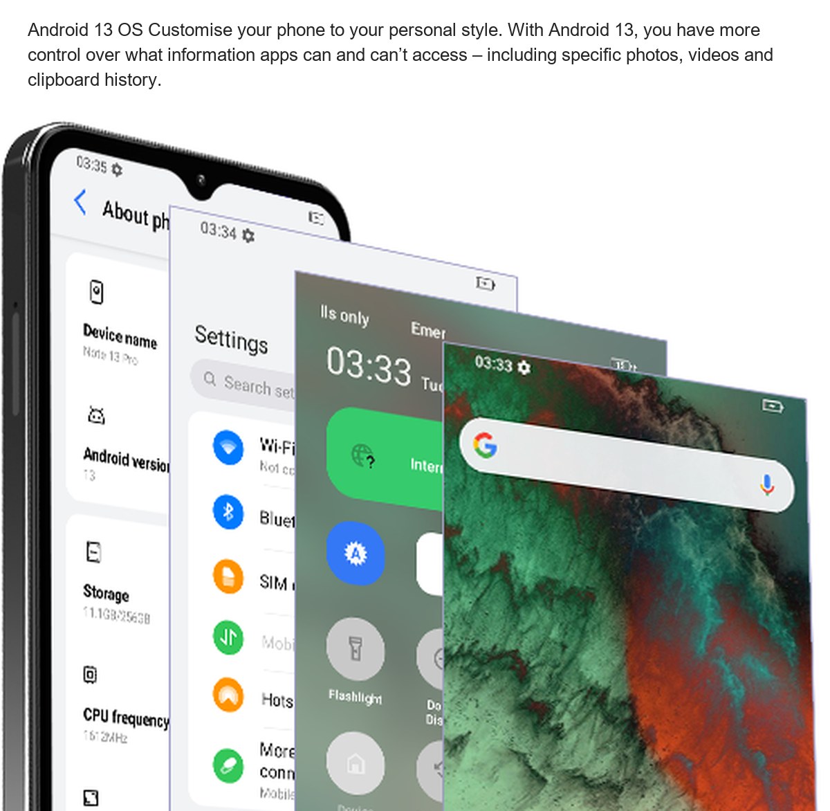 HOTWAV Note 13 Pro smartphones feature illustration 58