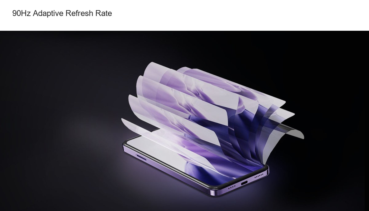 90Hz Adaptive Refresh Rate 6.6" HD+ Large Display • 50MP Rear Camera 5160mAh Battery Dual 4G SIM Up to 8GB RAM 128GB ROM Android 1 - view 2
