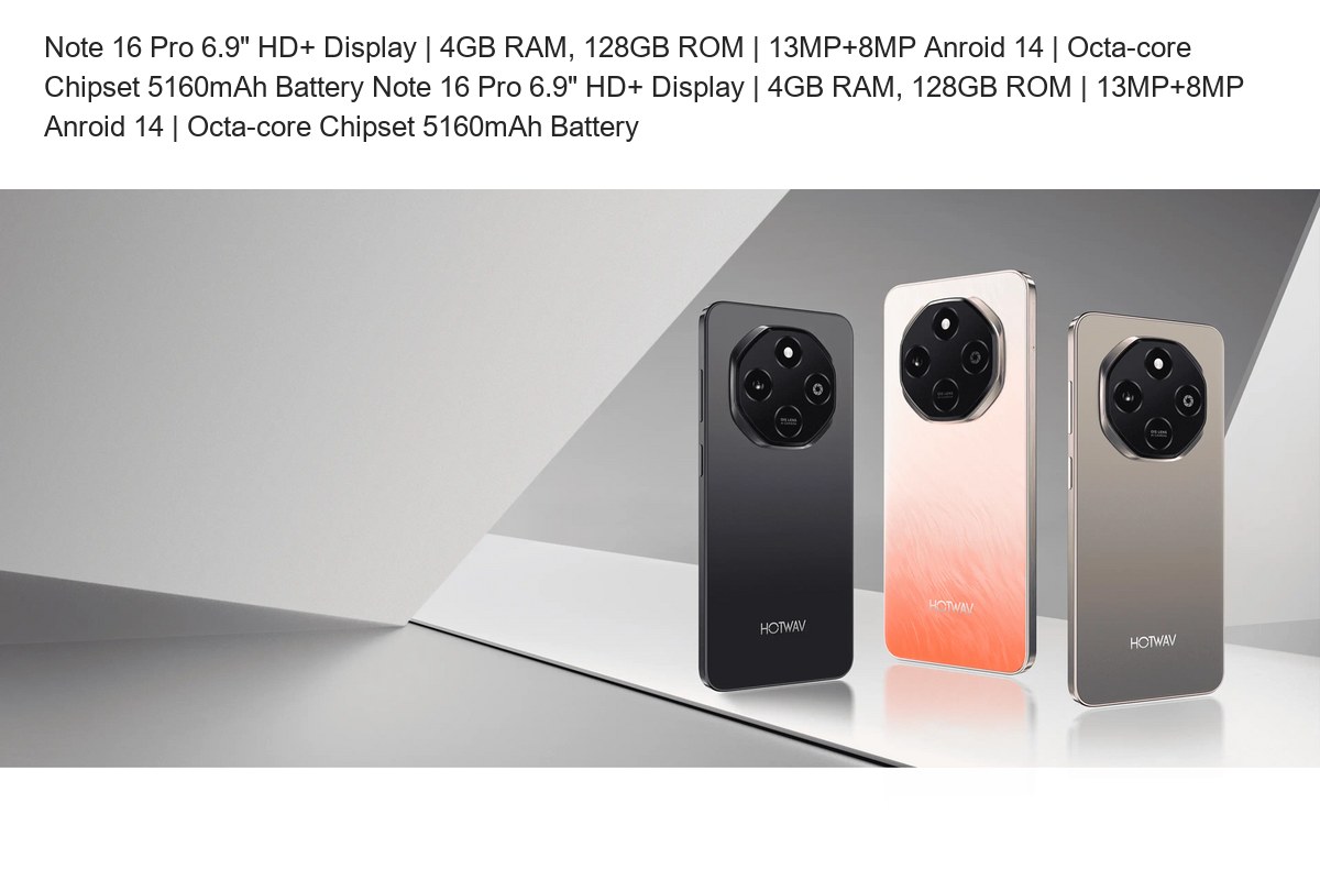 HOTWAV Note 16 Pro smartphones feature illustration 1