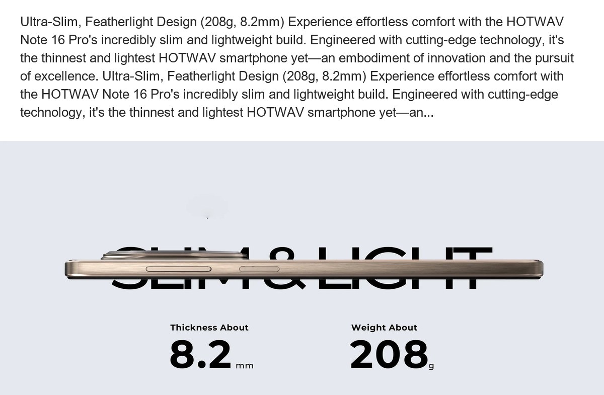 HOTWAV Note 16 Pro smartphones feature illustration 10
