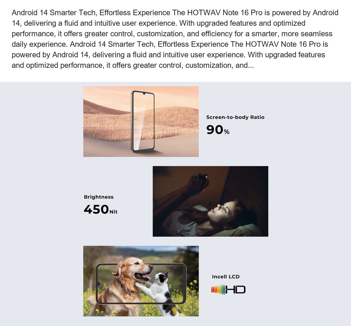 HOTWAV Note 16 Pro smartphones feature illustration 13