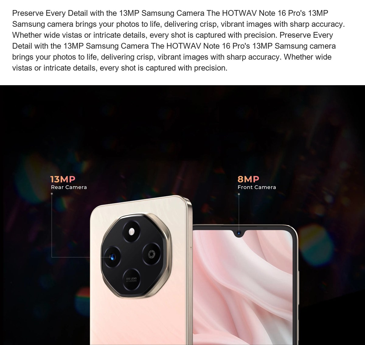HOTWAV Note 16 Pro smartphones feature illustration 19