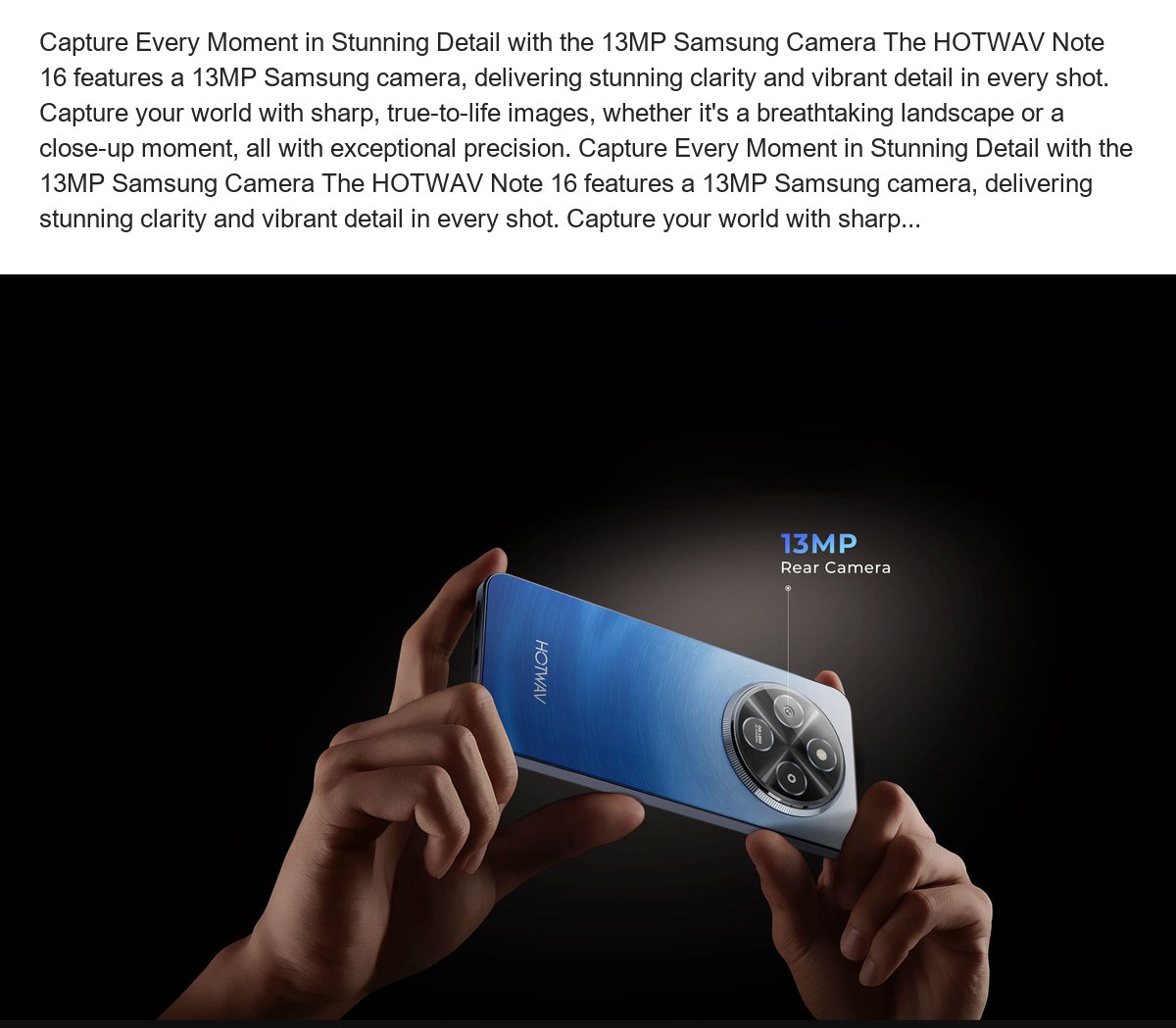 HOTWAV Note 16 smartphones feature illustration 16