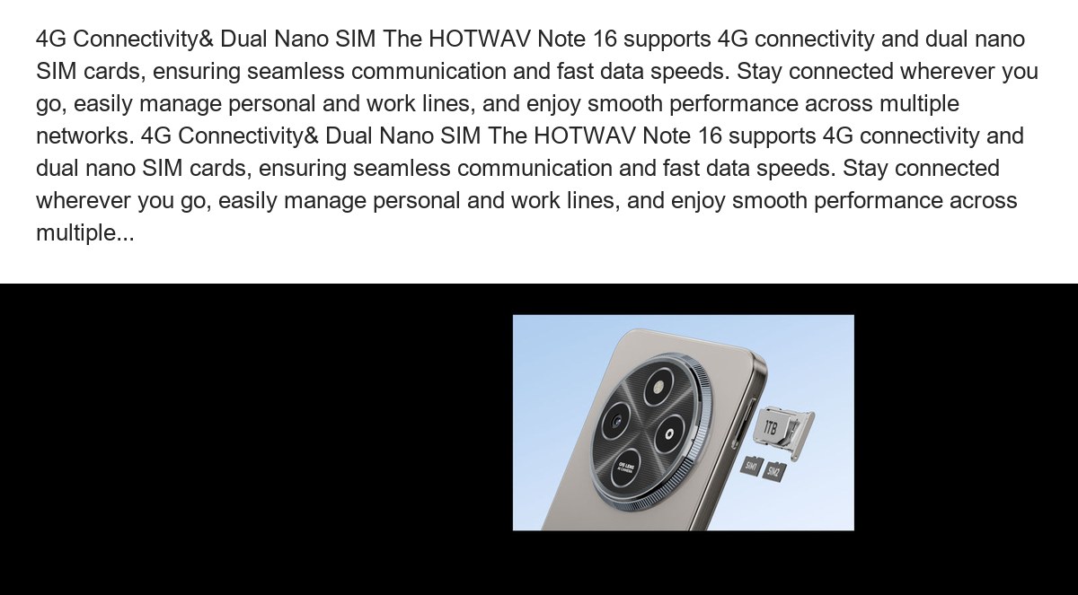 HOTWAV Note 16 smartphones feature illustration 28
