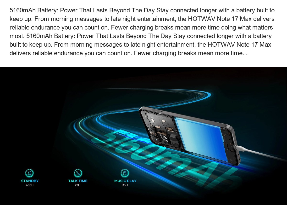 HOTWAV Note 17 Max smartphones feature illustration 7