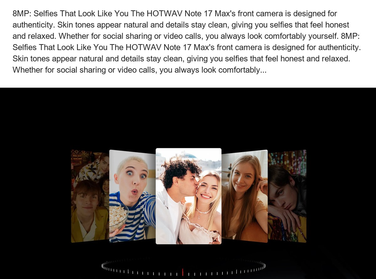 Photos That Feel True to Life: 13MP SamsungISOCELL Camera Capture moments as they naturally unfold. The HOTWAV Note 17 Max's rear - view 15