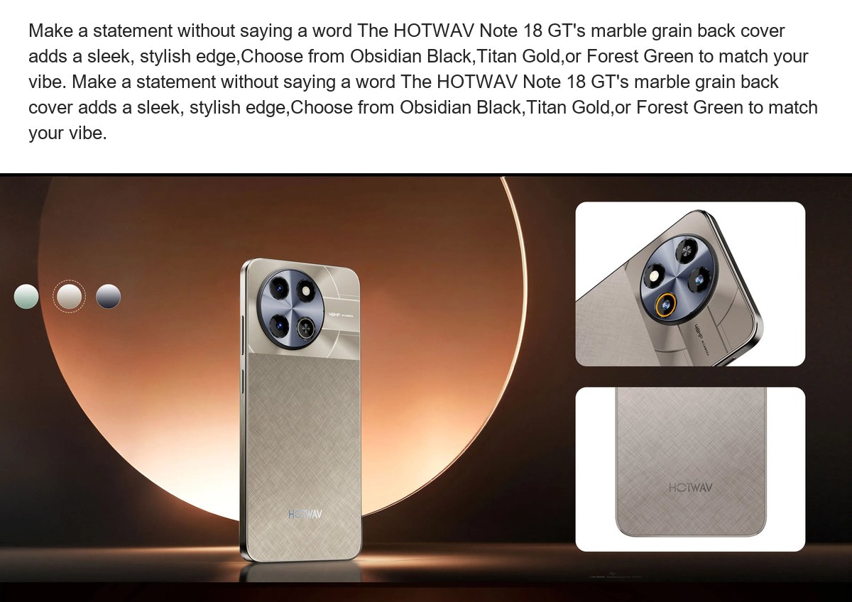 HOTWAV Note 18GT 7.2" Incell HD+ Display /8GB RAM, 256GB ROM /Octa-cora Processor /6200mAH Large Battery/ 20W Fast Charge/48MP+8MP - view 3