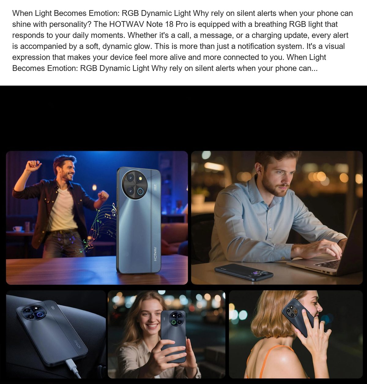 HOTWAV Note 18 Pro smartphones feature illustration 10