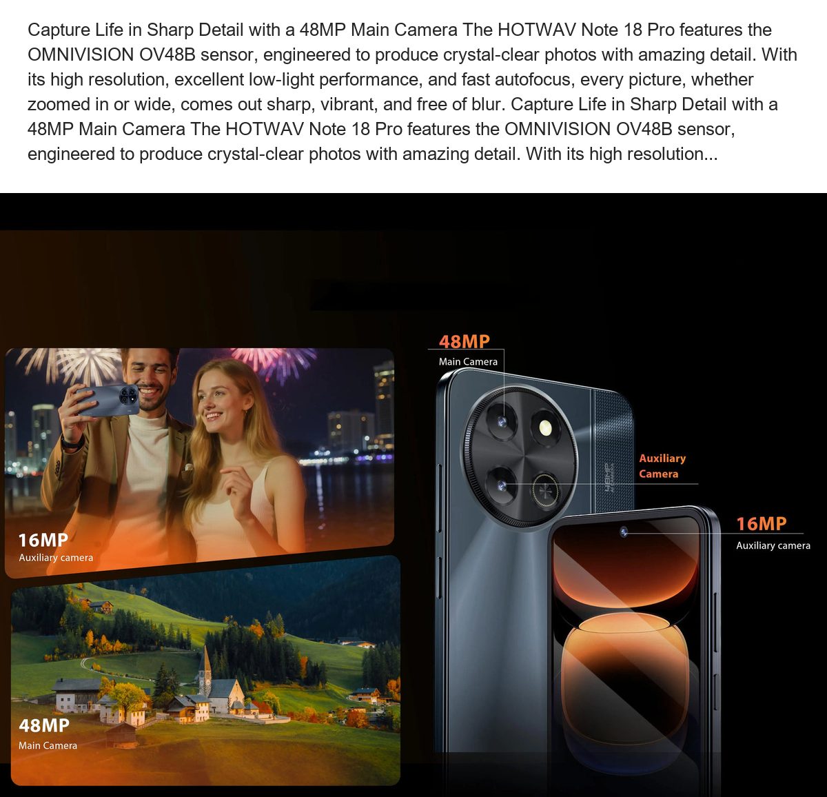HOTWAV Note 18 Pro smartphones feature illustration 16