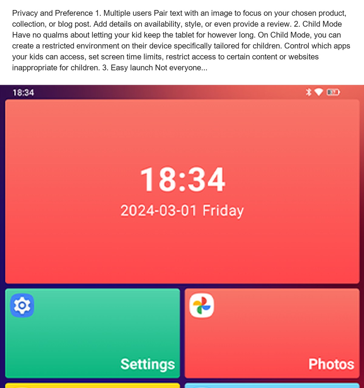 Privacy and Preference 1. Multiple users Pair text with an image to focus on your chosen product, collection, or blog post. Add de - view 71