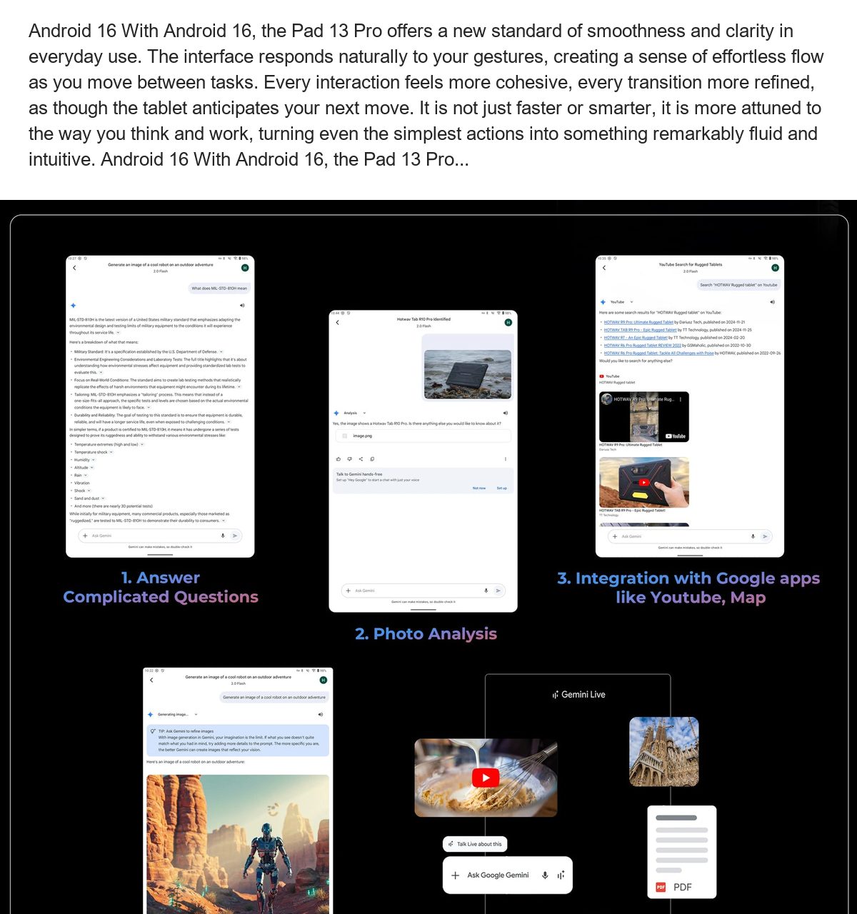 HOTWAV Pad 13 Pro smart tablets feature illustration 25