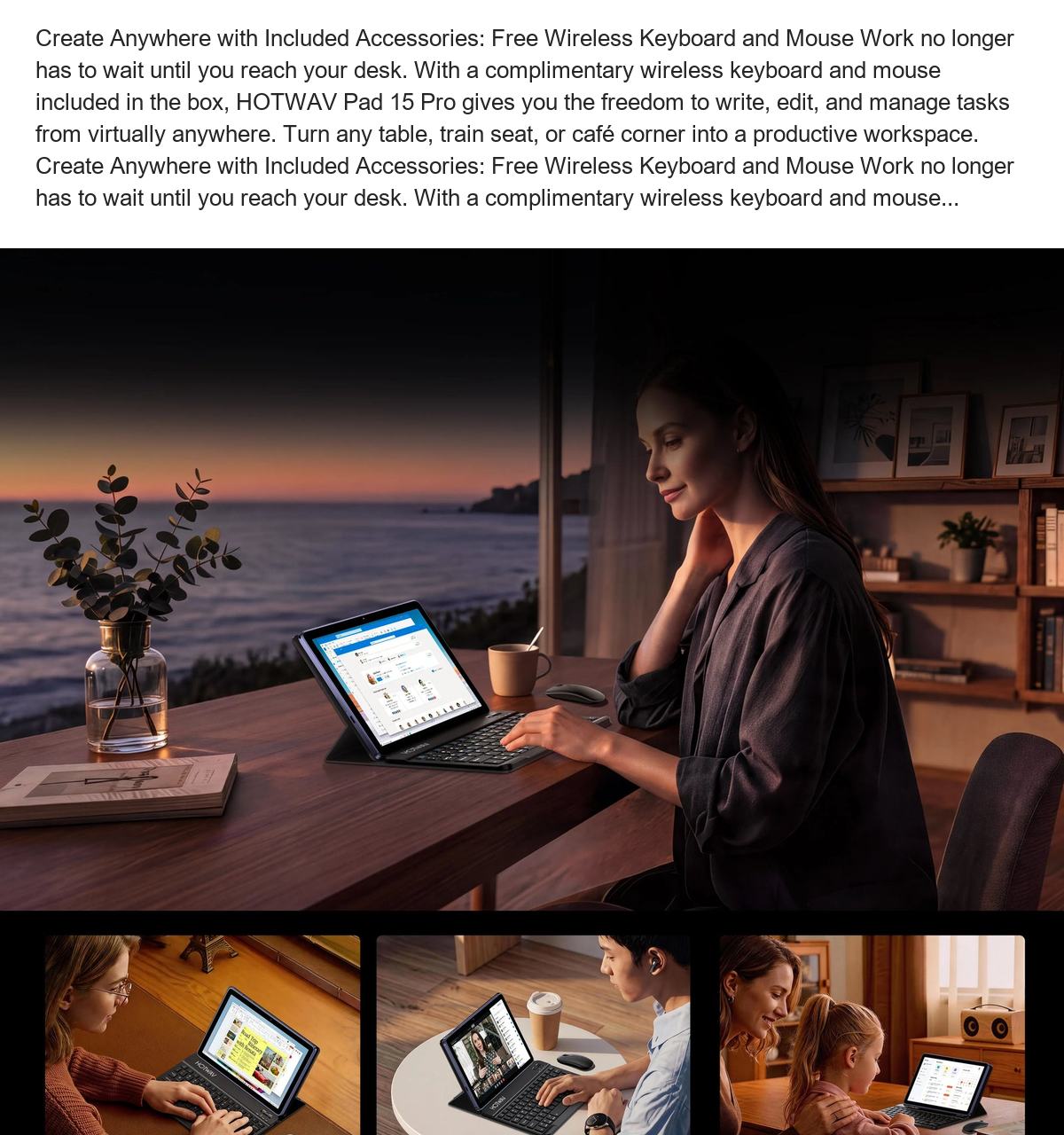 Create Anywhere with Included Accessories: Free Wireless Keyboard and Mouse Work no longer has to wait until you reach your desk. - view 11