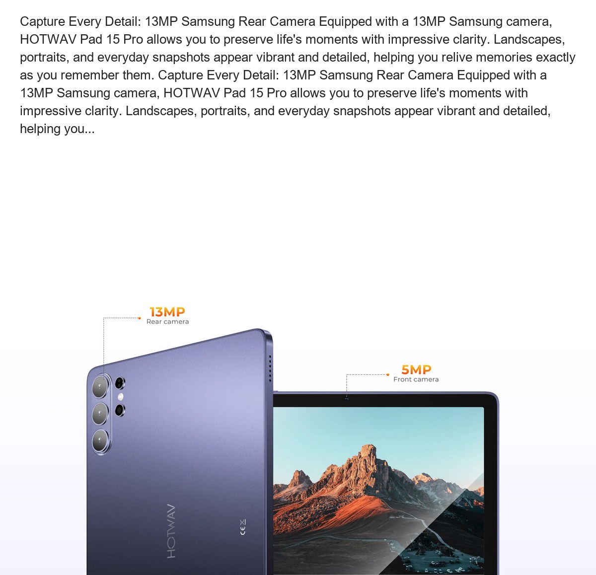 HOTWAV Pad 15 Pro smart tablets feature illustration 31