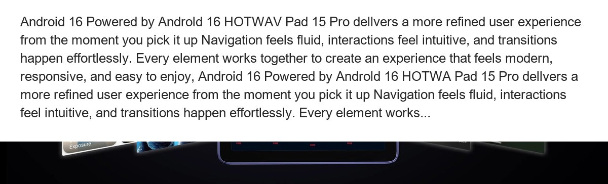HOTWAV Pad 15 Pro smart tablets feature illustration 40