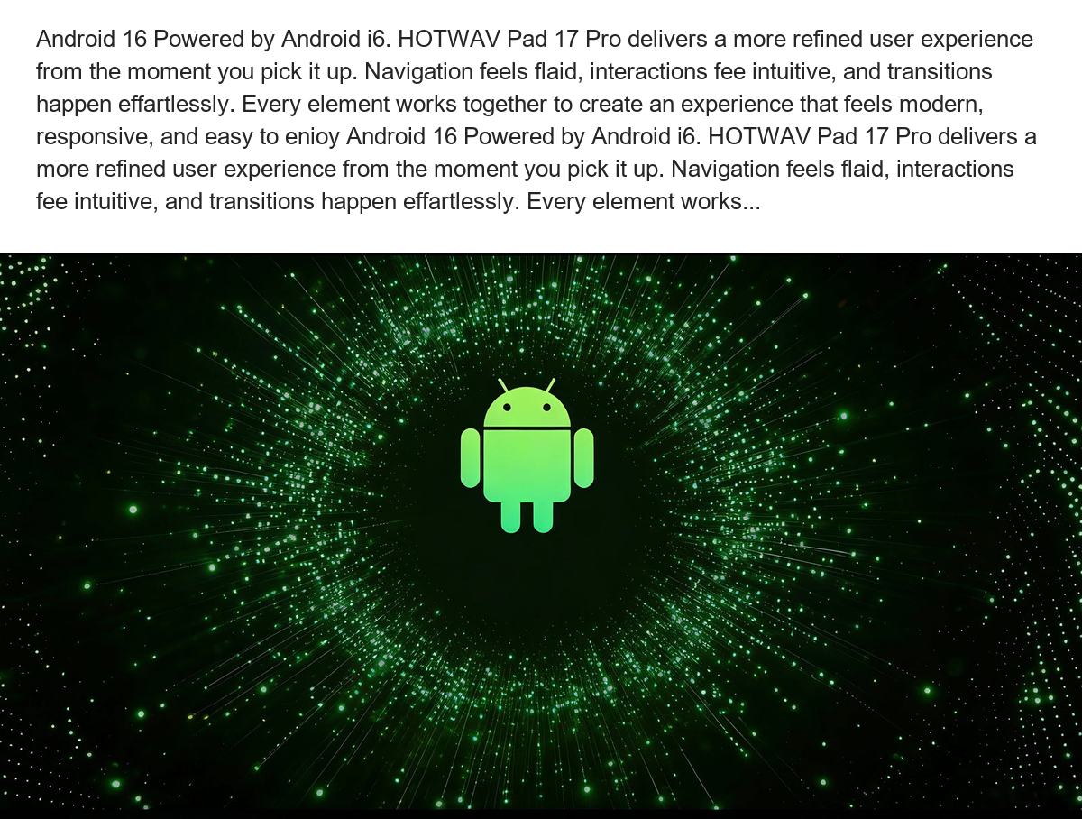 HOTWAV Pad 17 Pro smart tablets feature illustration 43