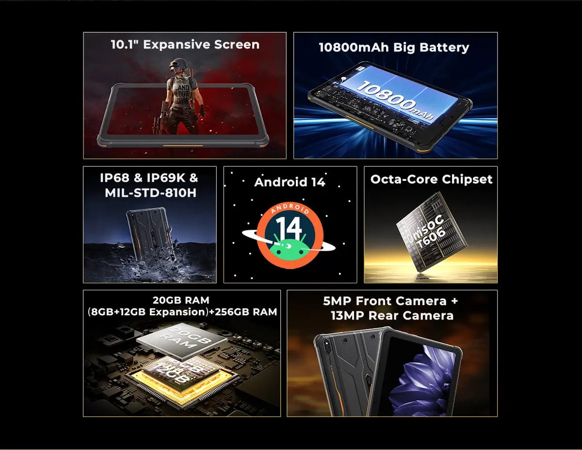 HOTWAV R10 Pro rugged tablets feature illustration 16